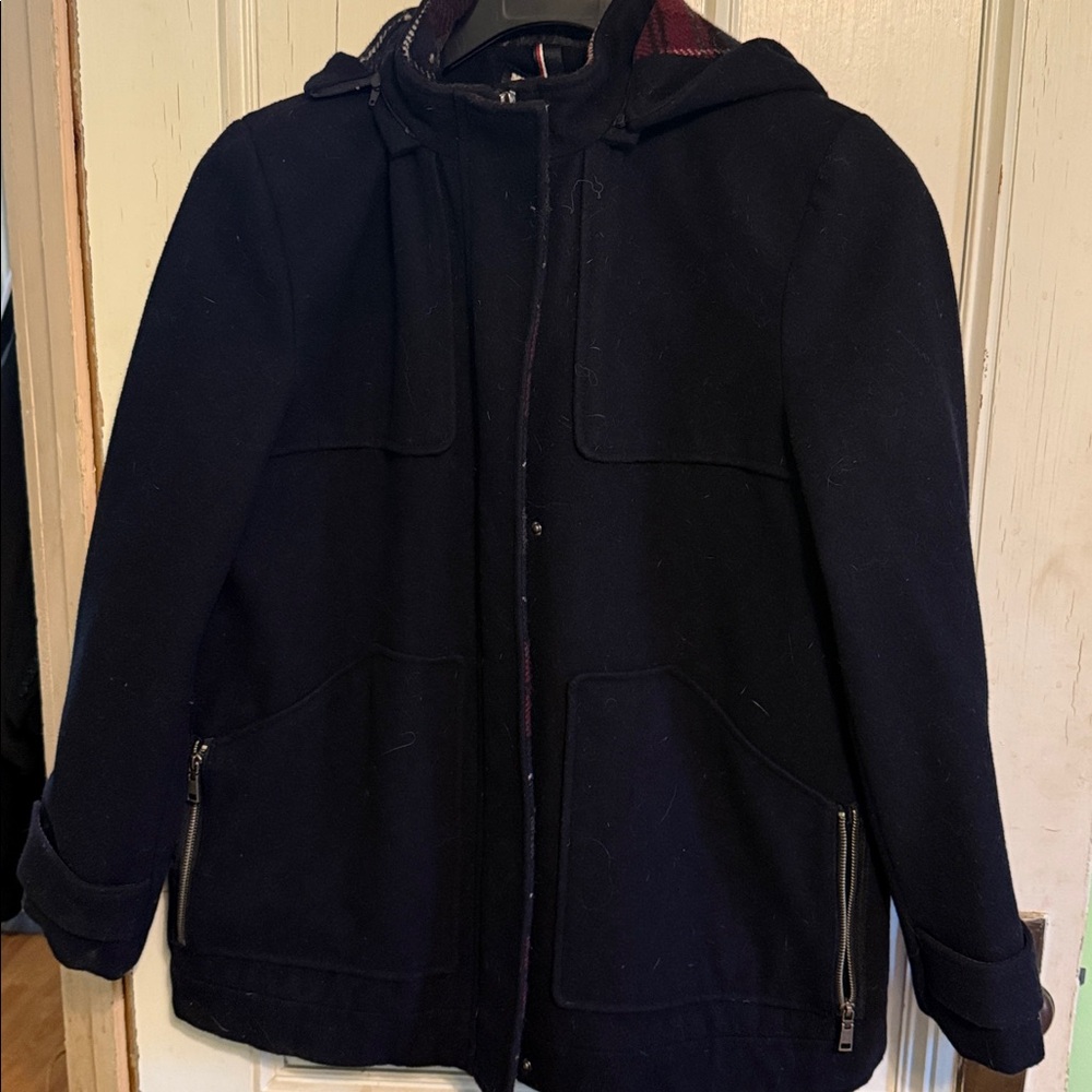 Tommy Hilfiger Navy and Red Plaid Jacket